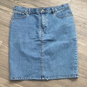 Lauren Jeans Co. Ralph Lauren | Blue Denim Skirt with Green Label Size 10P